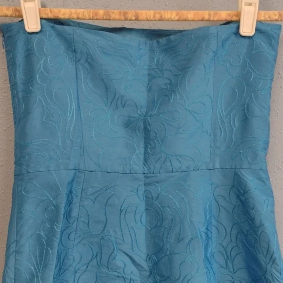 Ann Taylor Blue Strapless Sheath Mini Dress - Picture 7 of 14